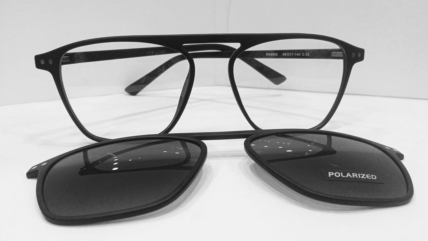 Elevate Your Style: Modern Polarized Sunglasses – 1 Frame, 2 Ways to Shine!